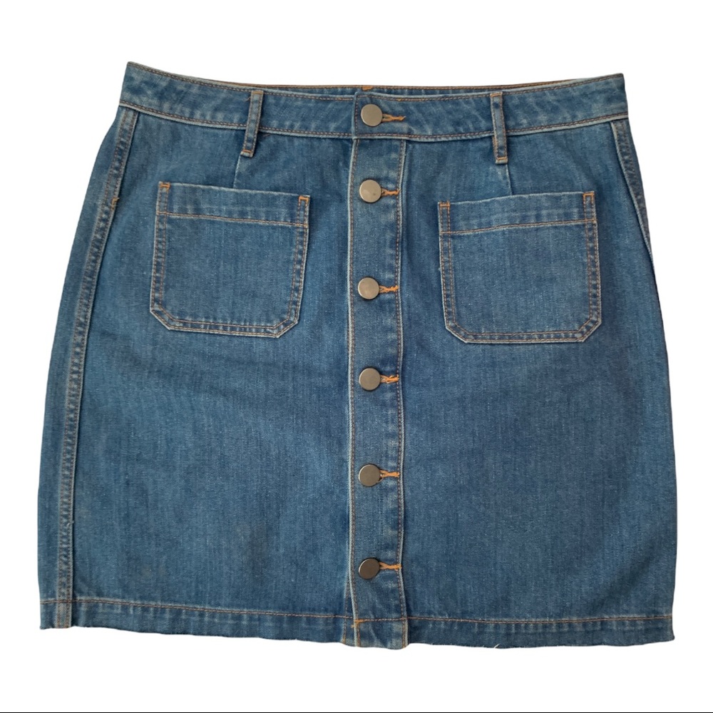 Ann Taylor Loft Outlet, Size 10, Frayed edges, good condition, Denim Skirt